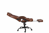 PUブラウンの革足台の引き込み式の減少の張力の横たわるオフィスの椅子