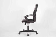 アームレストのジッパーが付いている黒い革オフィスの椅子、身につけられる旋回装置コンピュータ椅子