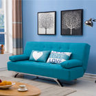 軽量の青い生地の家のための折り畳み式のソファー ベッド